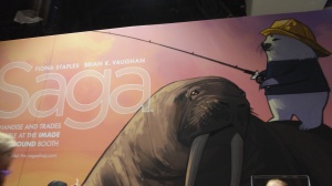Saga poster with Ghus and Friendo